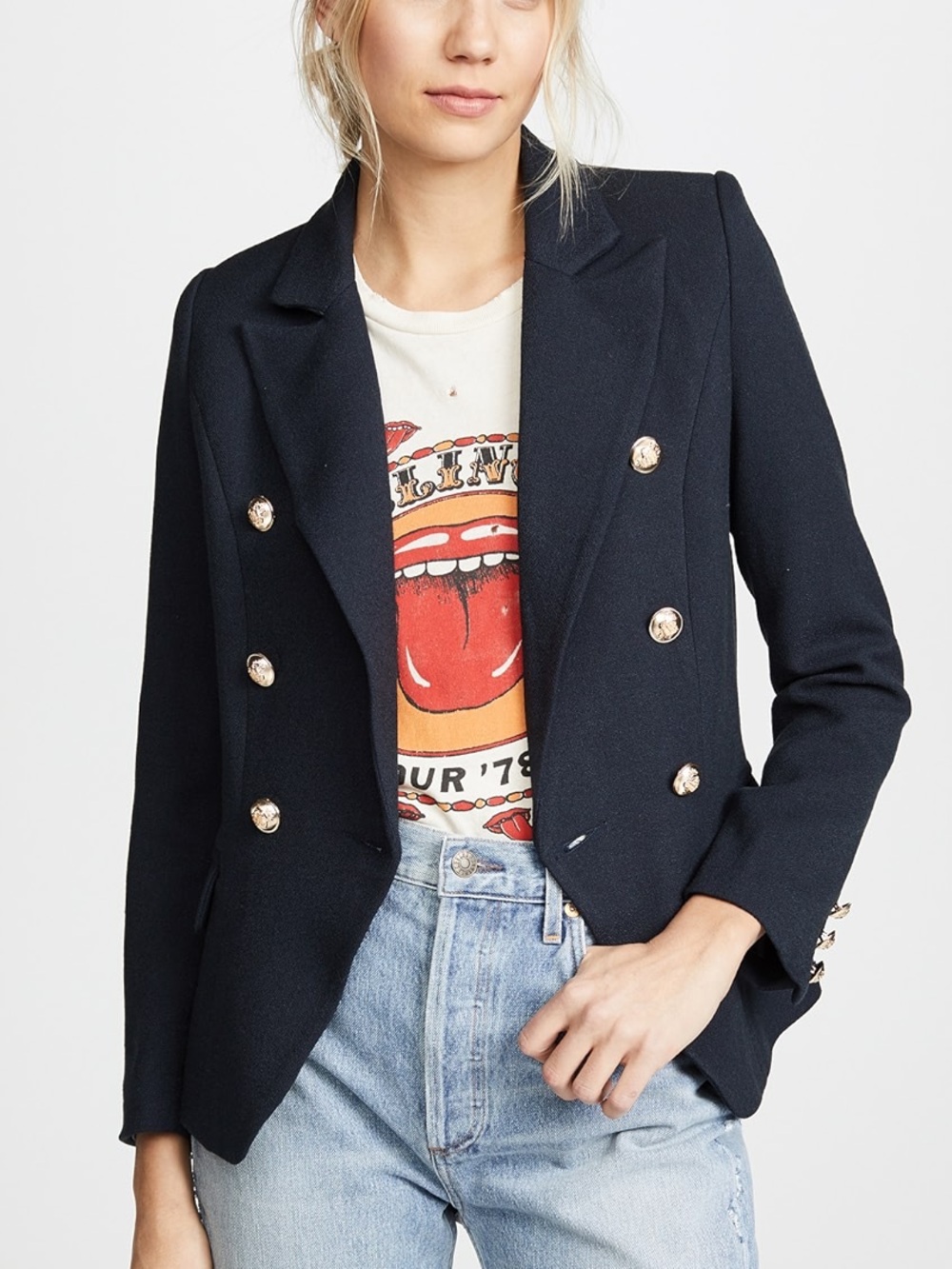 Lioness Revolve Palermo Black Double Breasted Blazer M